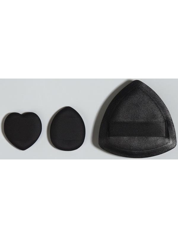 Спонжи для макияжа, в футляре, 3 формы: треугольник, овал, сердце, чёрные