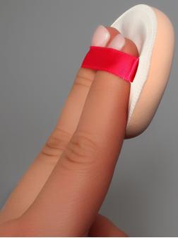 Спонж для макияжа, с держателем, d=5 см, в футляре, круглый, бежевый