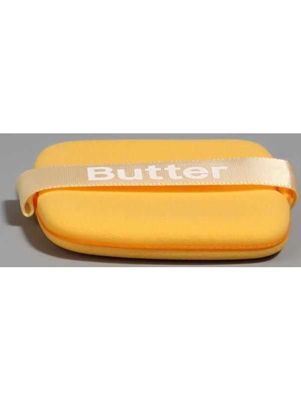 Спонжи для макияжа, в футляре, набор 2 шт.: спонж «капля», пуховка, жёлтые