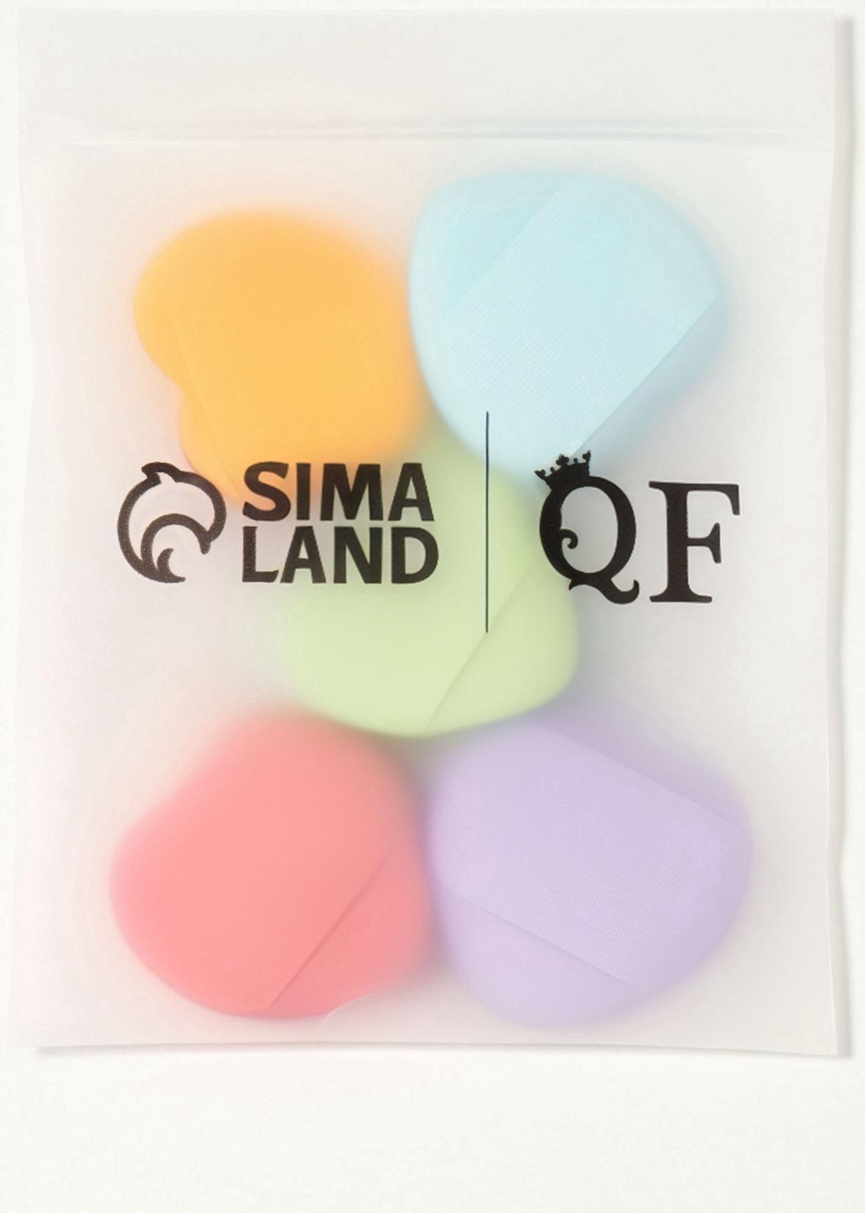 Спонжи для макияжа, в футляре, набор - 5 шт., МИКС