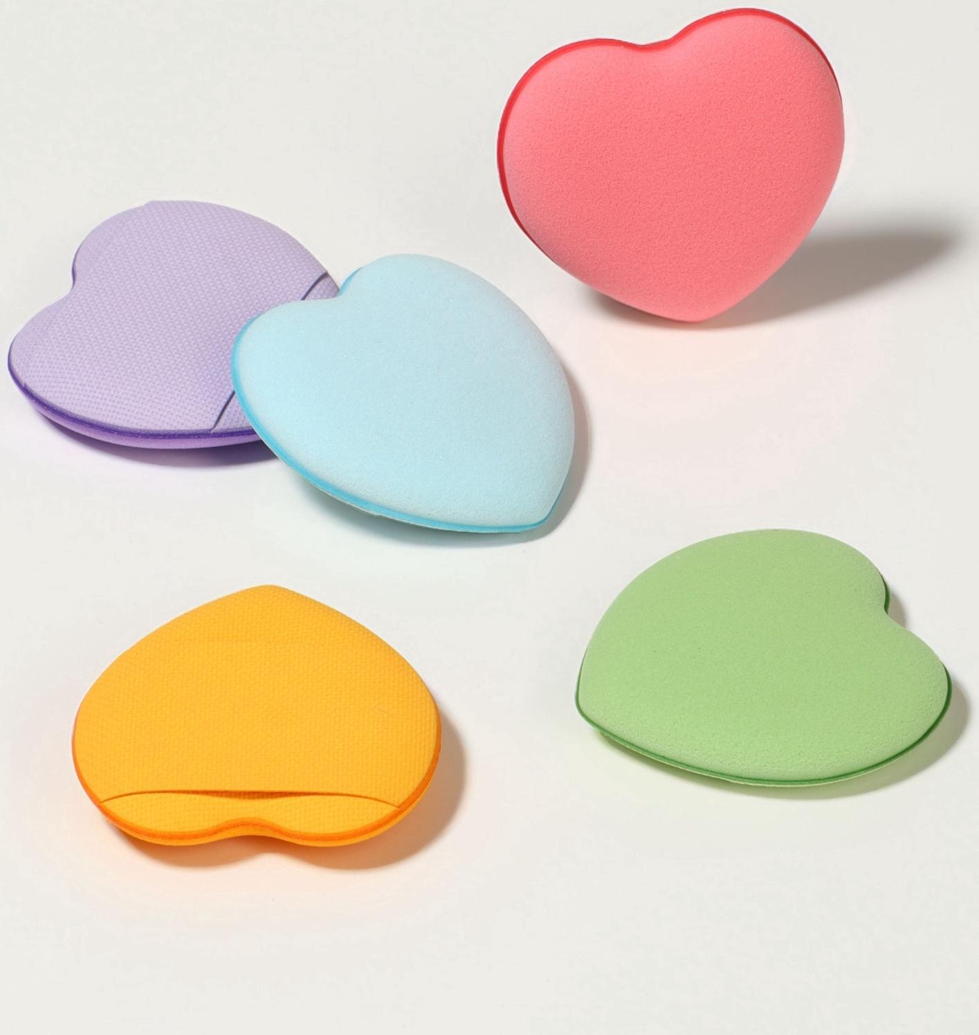 Спонжи для макияжа, в футляре, набор - 5 шт., МИКС