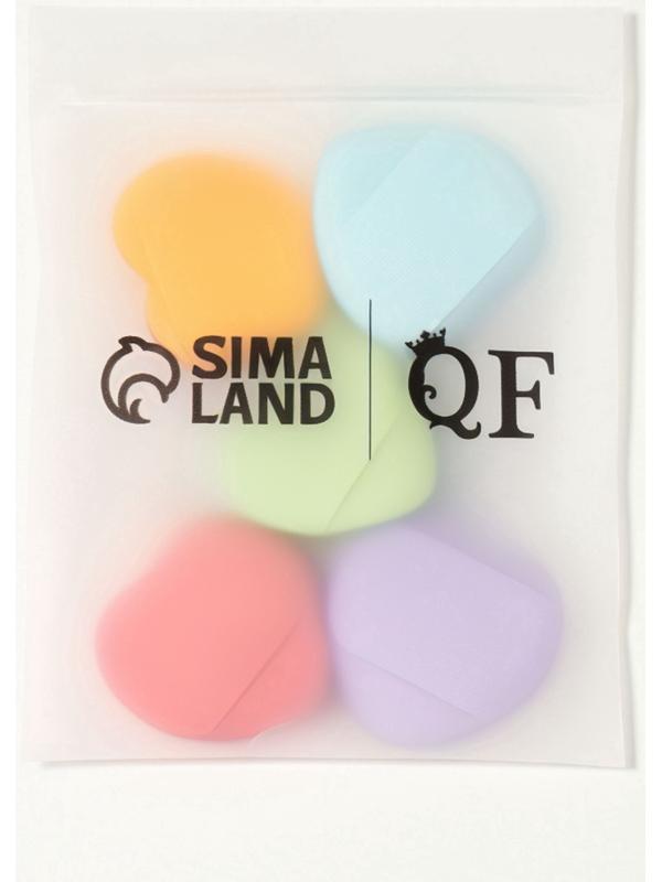 Спонжи для макияжа, в футляре, набор - 5 шт., МИКС