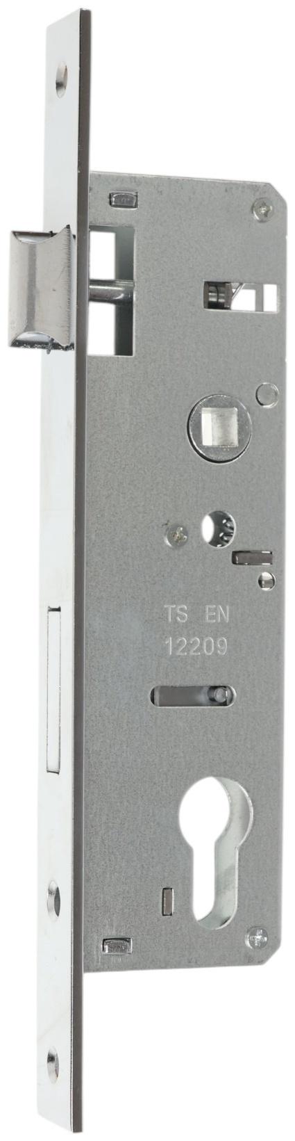 Замок врезной LOCKLAND, узкопрофильный, без ручек, Backset 35 мм, под ц/м, м/о 85 мм