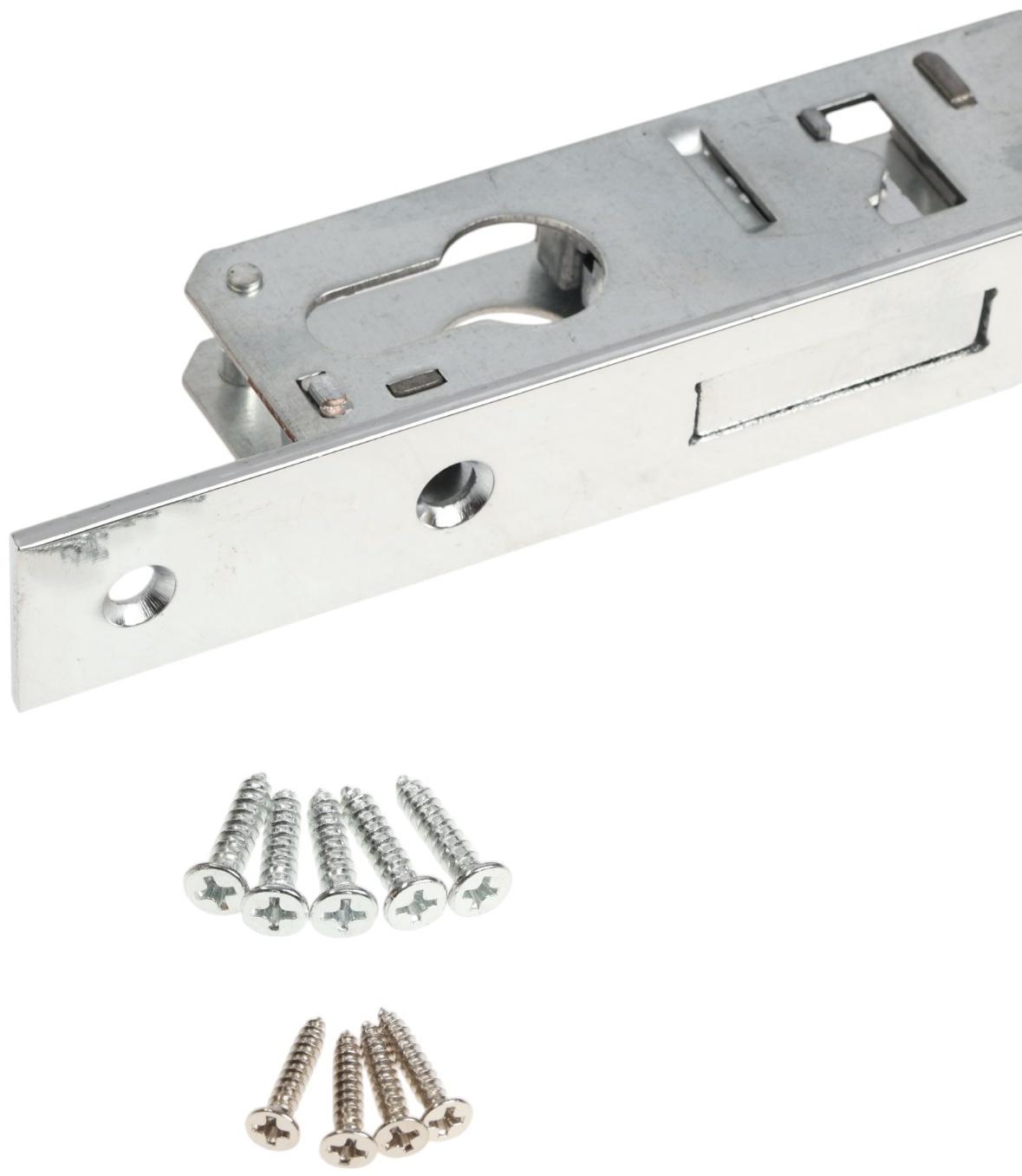 Замок врезной LOCKLAND, узкопрофильный, без ручек, Backset 20 мм, под ц/м, роликовая защелка