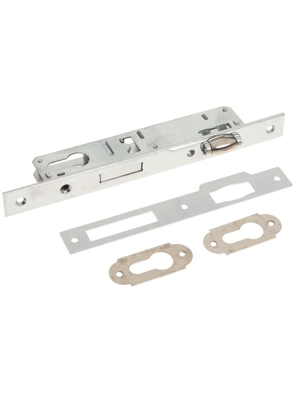 Замок врезной LOCKLAND, узкопрофильный, без ручек, Backset 20 мм, под ц/м, роликовая защелка