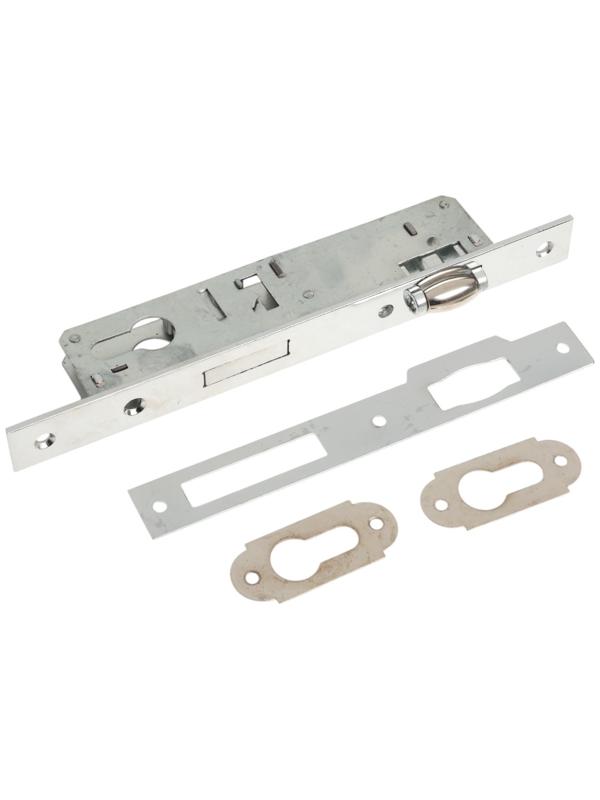 Замок врезной LOCKLAND, узкопрофильный, без ручек, Backset 25 мм, под ц/м, роликовая защелка