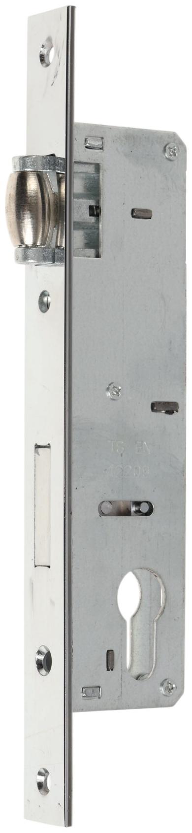 Замок врезной LOCKLAND, узкопрофильный, без ручек, Backset 30 мм, под ц/м, роликовая защелка