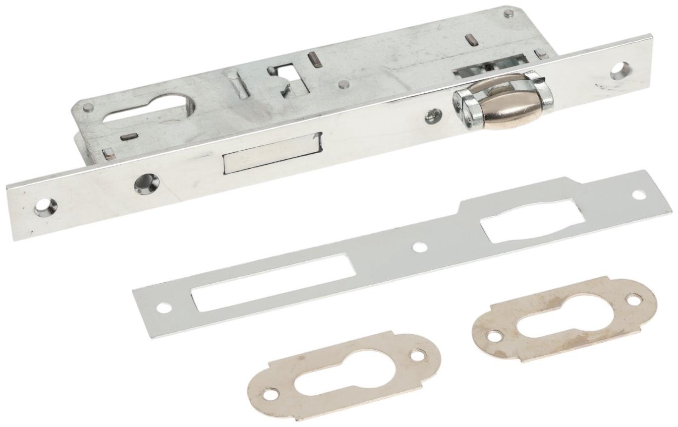 Замок врезной LOCKLAND, узкопрофильный, без ручек, Backset 30 мм, под ц/м, роликовая защелка