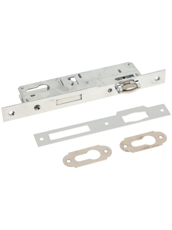 Замок врезной LOCKLAND, узкопрофильный, без ручек, Backset 30 мм, под ц/м, роликовая защелка