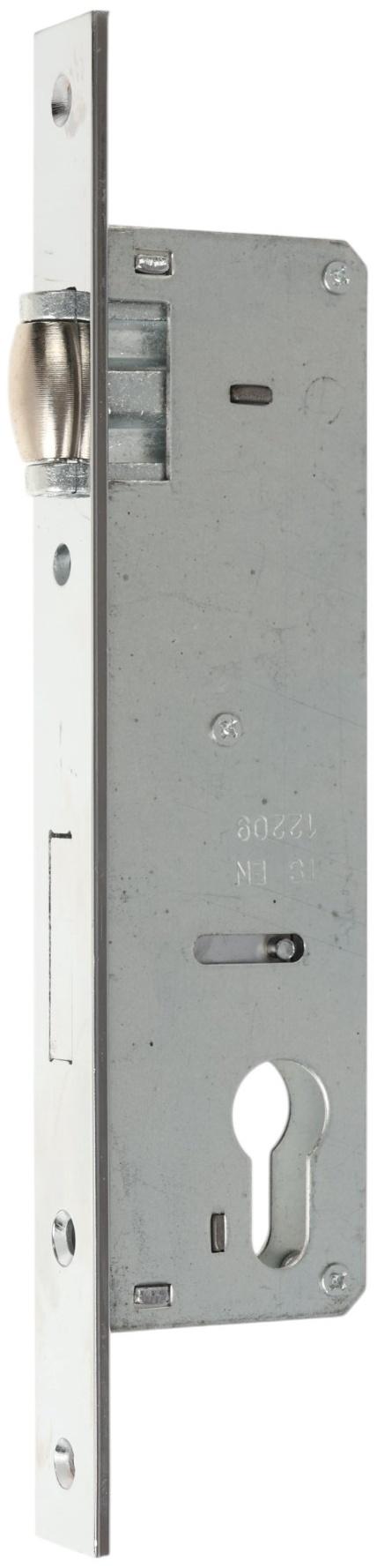 Замок врезной LOCKLAND, узкопрофильный, без ручек, Backset 35 мм, под ц/м, роликовая защелка