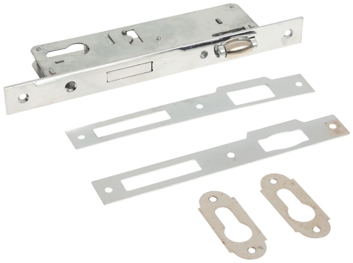 Замок врезной LOCKLAND, узкопрофильный, без ручек, Backset 35 мм, под ц/м, роликовая защелка