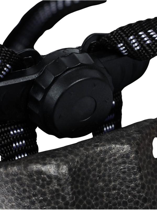 Шлем велосипедиста, L, чёрный с красными вставками