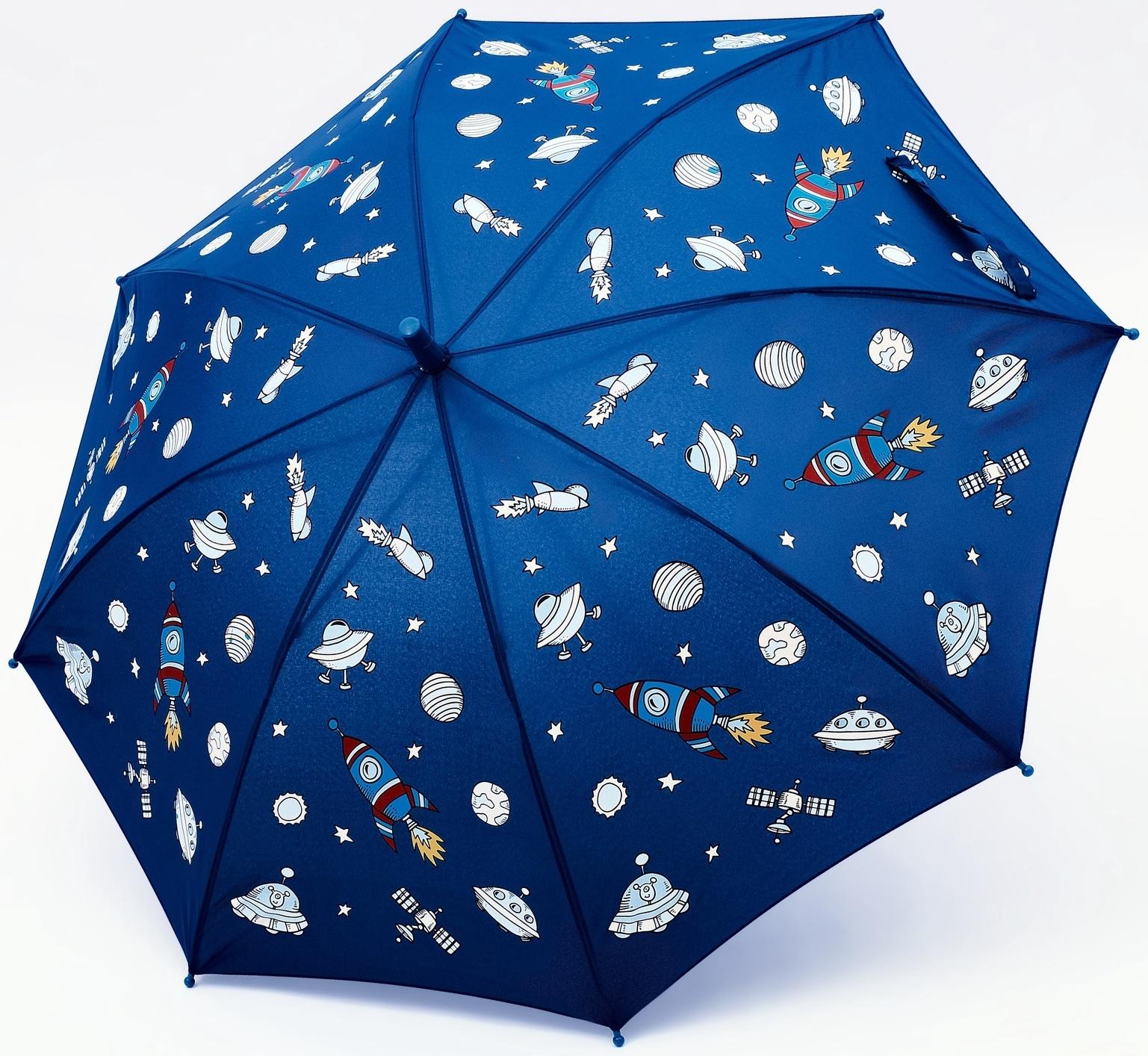 Зонт - трость детский «Мир», полуавтоматический, с проявляющимся рисунком, R=49/55 см, D = 98 см, МИКС