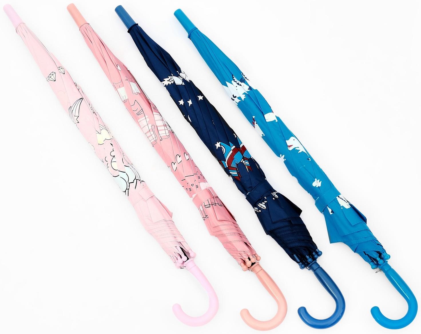 Зонт - трость детский «Мир», полуавтоматический, с проявляющимся рисунком, R=49/55 см, D = 98 см, МИКС