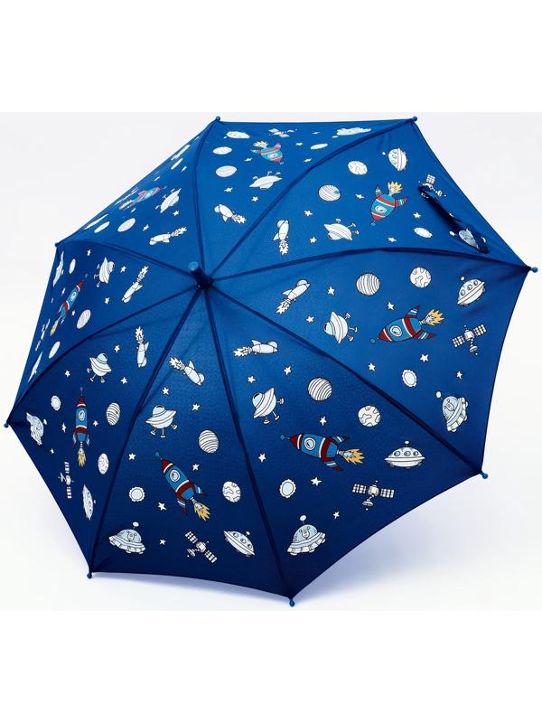 Зонт - трость детский «Мир», полуавтоматический, с проявляющимся рисунком, R=49/55 см, D = 98 см, МИКС