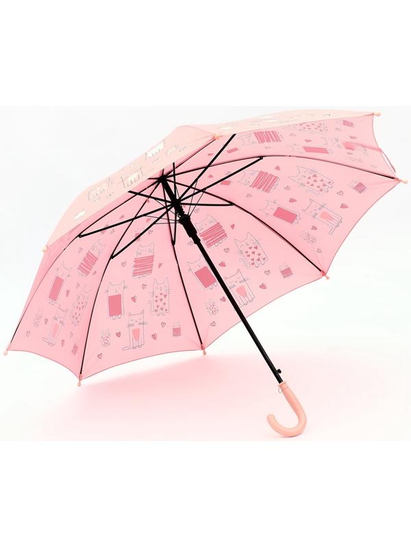 Зонт - трость детский «Мир», полуавтоматический, с проявляющимся рисунком, R=49/55 см, D = 98 см, МИКС