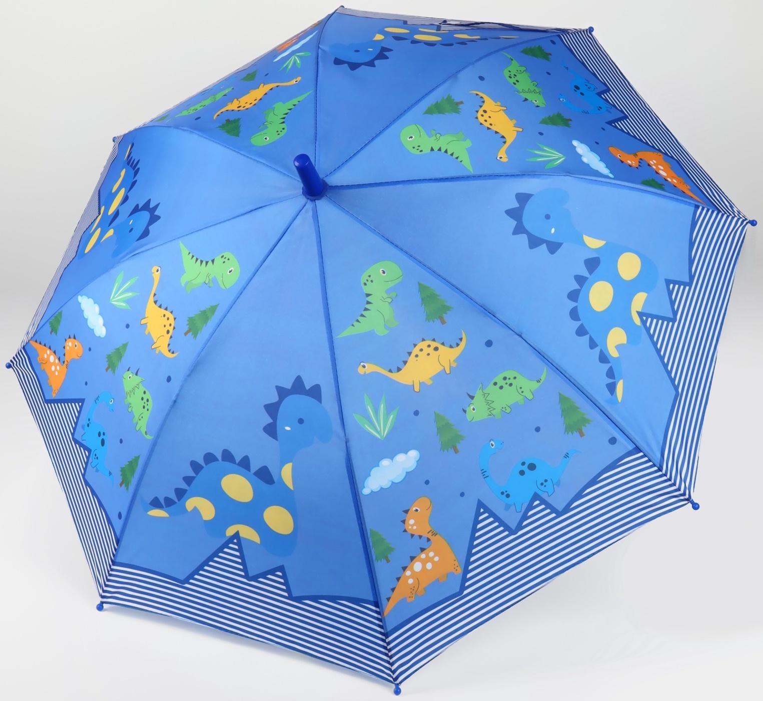 Зонт - трость детский «Животные», полуавтоматический, R=43/50 см, D = 86 см, МИКС