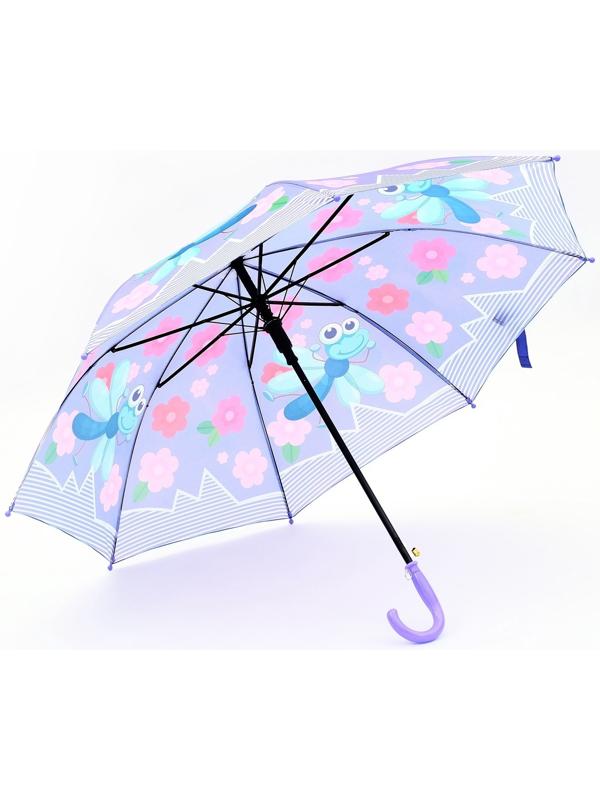 Зонт - трость детский «Животные», полуавтоматический, R=43/50 см, D = 86 см, МИКС