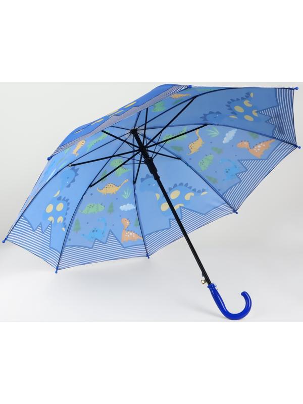 Зонт - трость детский «Животные», полуавтоматический, R=43/50 см, D = 86 см, МИКС