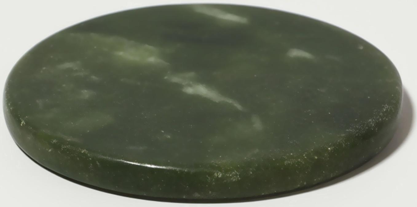 Камень под клей для наращивания ресниц, d=5 см, круглый, изумрудный