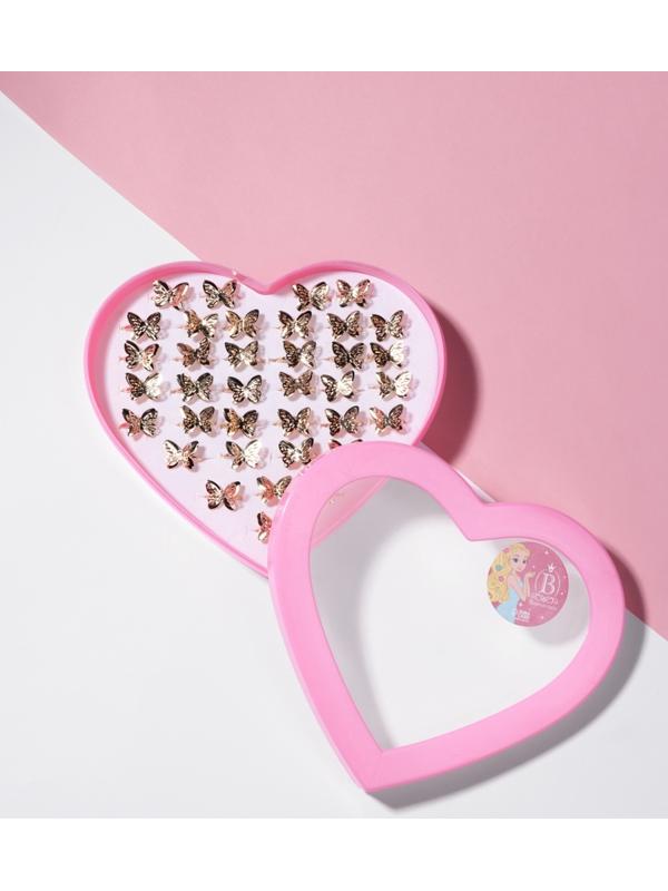 Кольцо детское Выбражулька «Бабочка ажурная», цвет золото, безразмерное