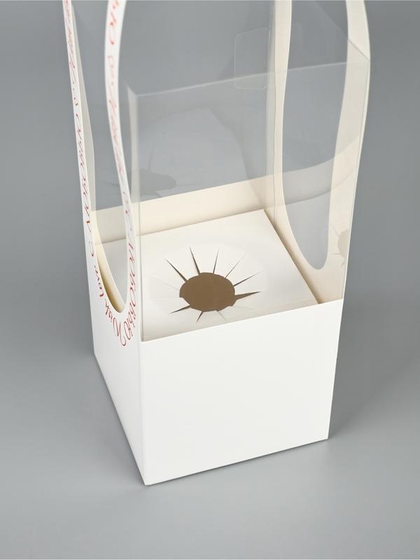 Коробка для цветов складная «С любовью», 10 х 45 х 10 см