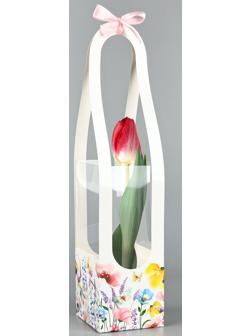 Коробка для цветов складная «Цветы», 10 х 45 х 10 см