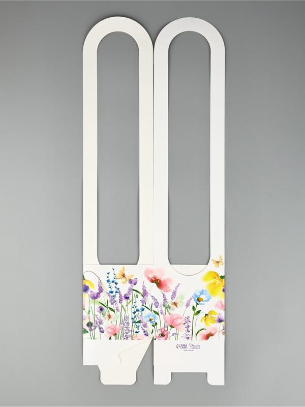 Коробка для цветов складная «Цветы», 10 х 45 х 10 см