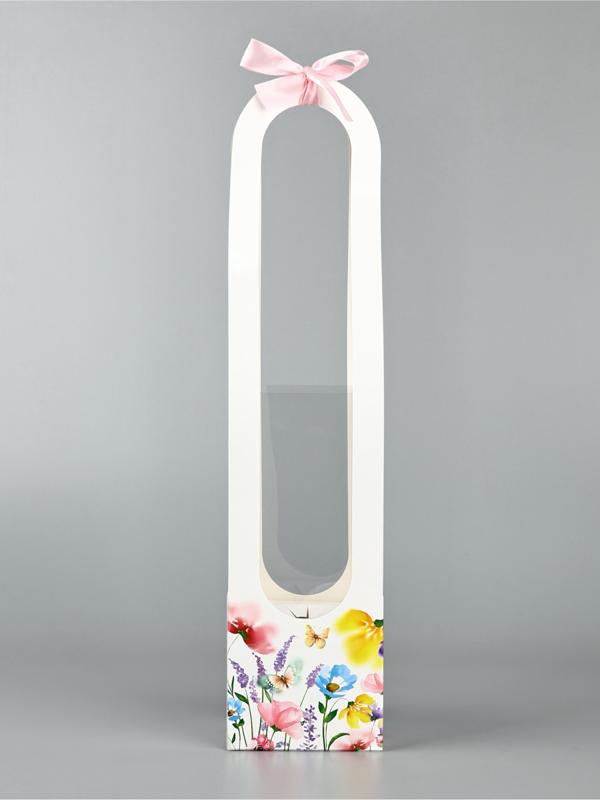 Коробка для цветов складная «Цветы», 10 х 45 х 10 см