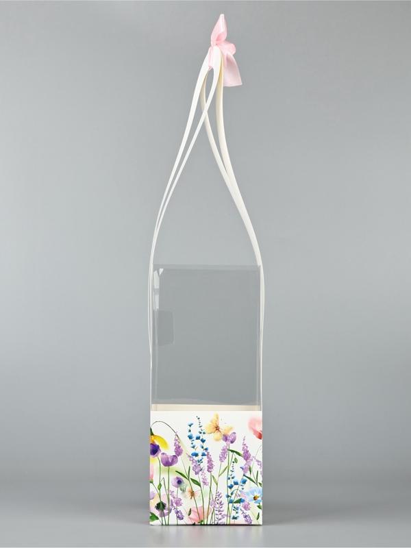 Коробка для цветов складная «Цветы», 10 х 45 х 10 см