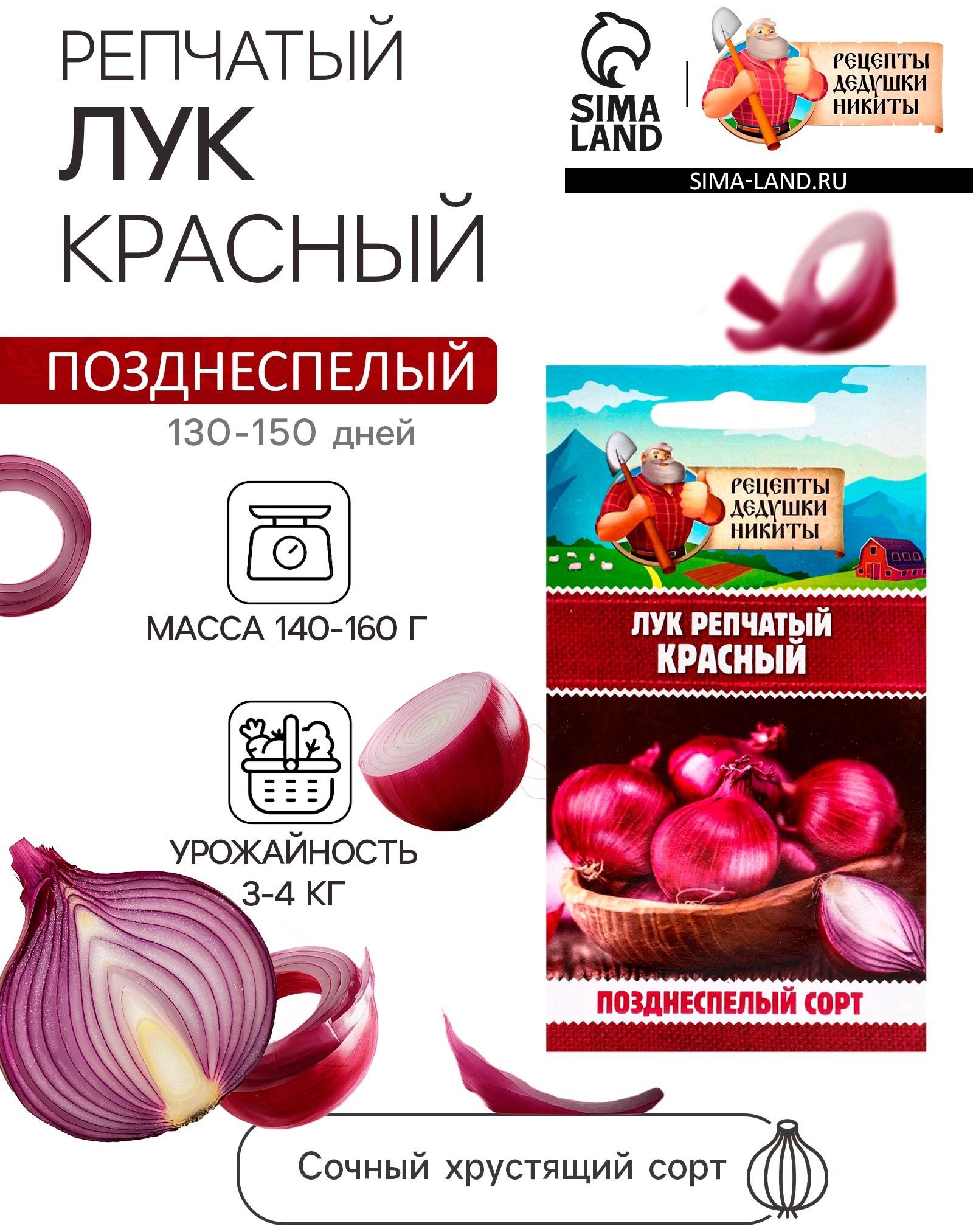 Семена Лук репчатый Красный, 0,3 г