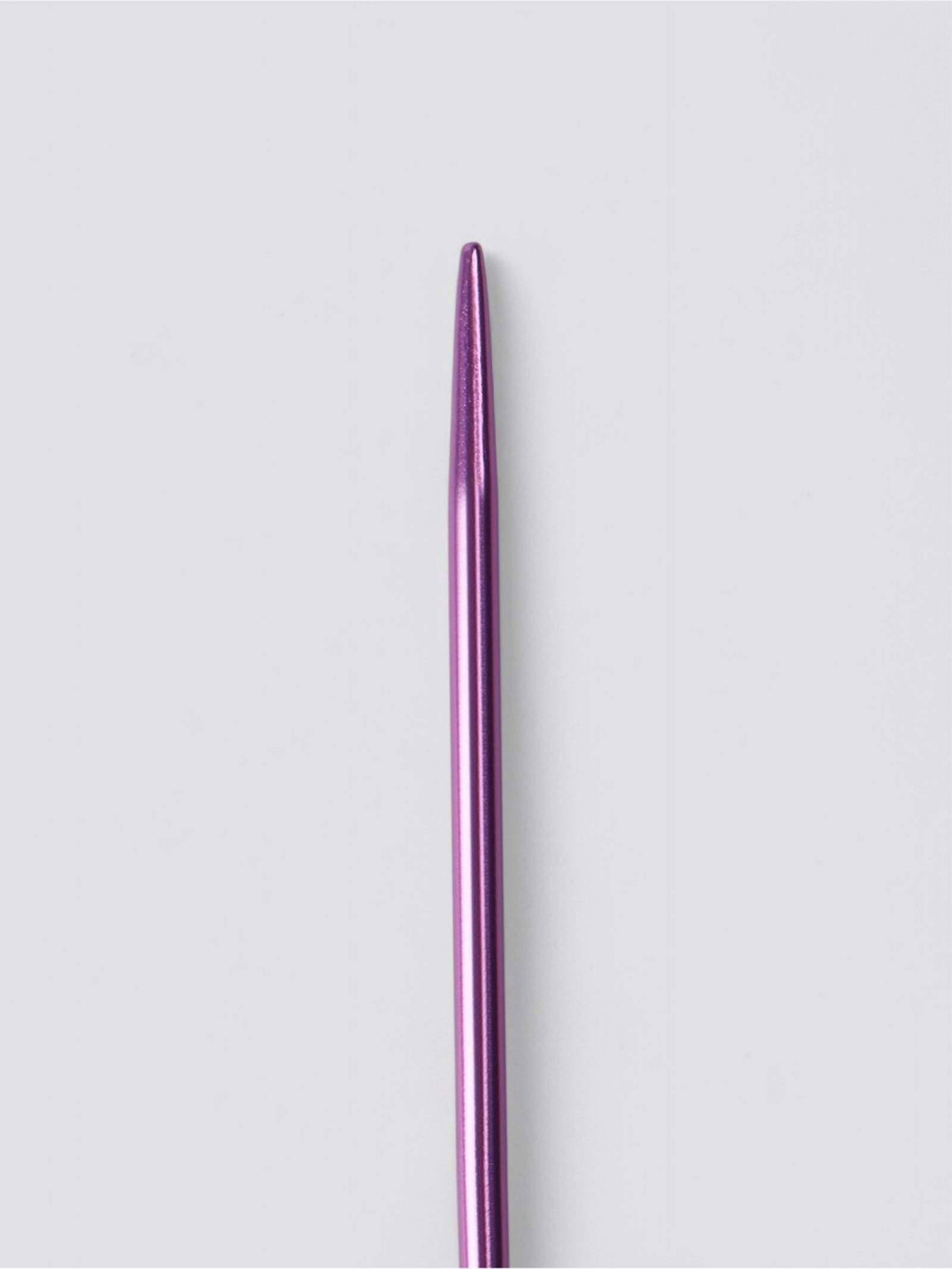 Спицы для вязания, чулочные, из алюминия, d=2.5 мм, 15 см, 5 шт., фиолетовые