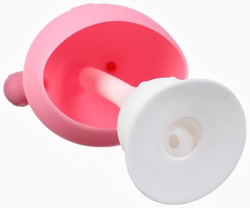 Прорезыватель силиконовый для зубов с погремушкой «Грибочек», цвет розовый, Крошка Я