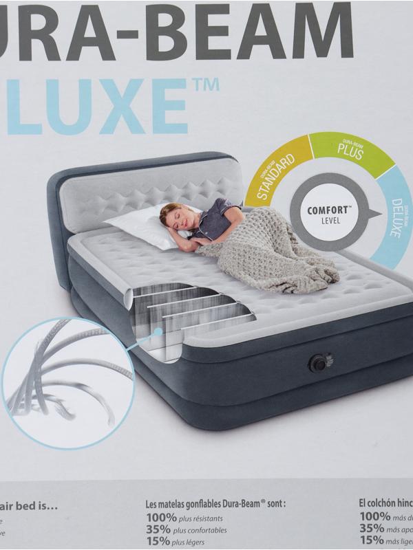 Кровать надувная QUEEN ULTRA с изголовьем 152 х 236 х 86 см, с встр насосом 64448ND