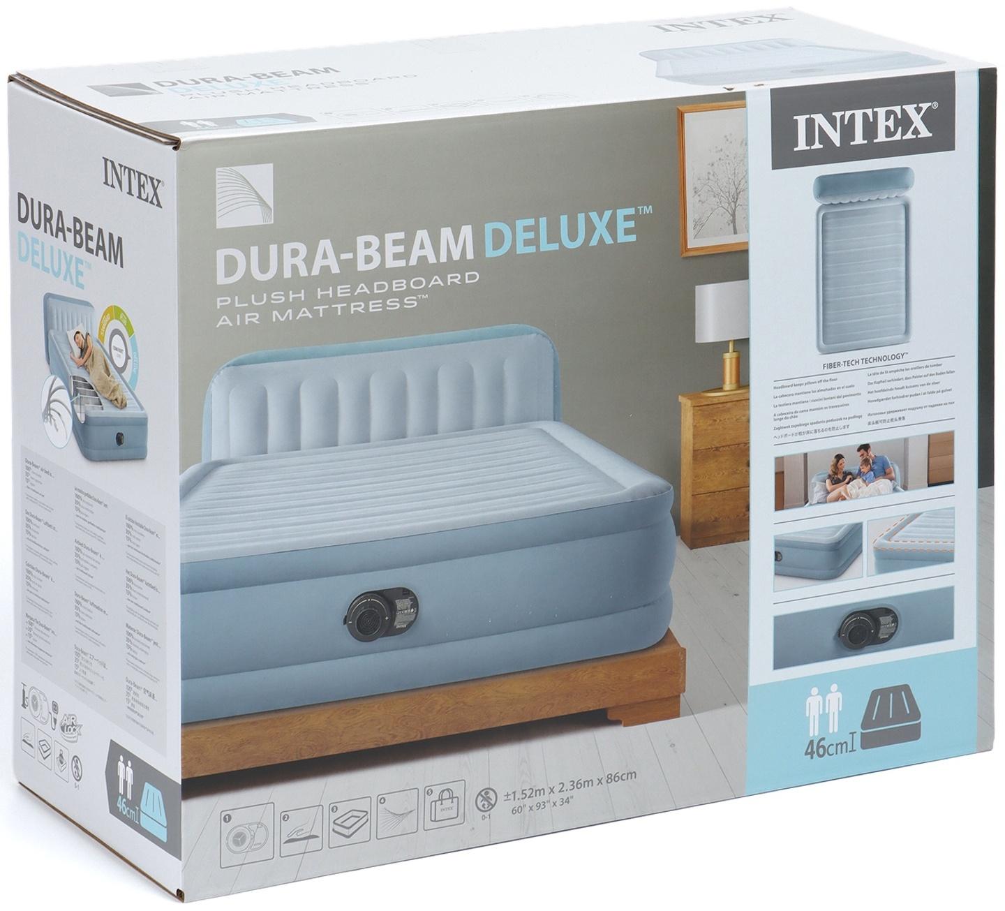 Кровать надувная QUEEN ULTRA с изголовьем 152 х 236 х 86 см, с встр насосом 64450ND