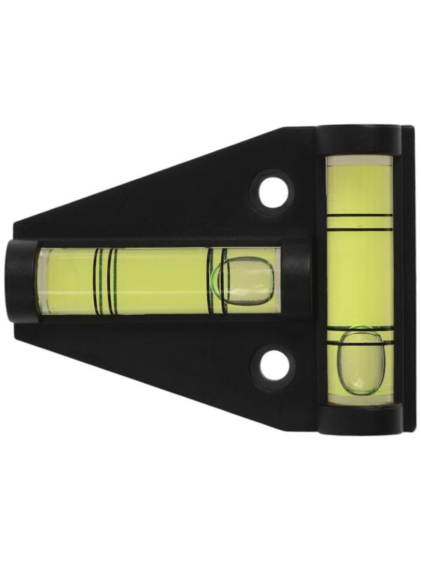 Уровень пластиковый ТУНДРА, мини, треугольный, 2 глазка