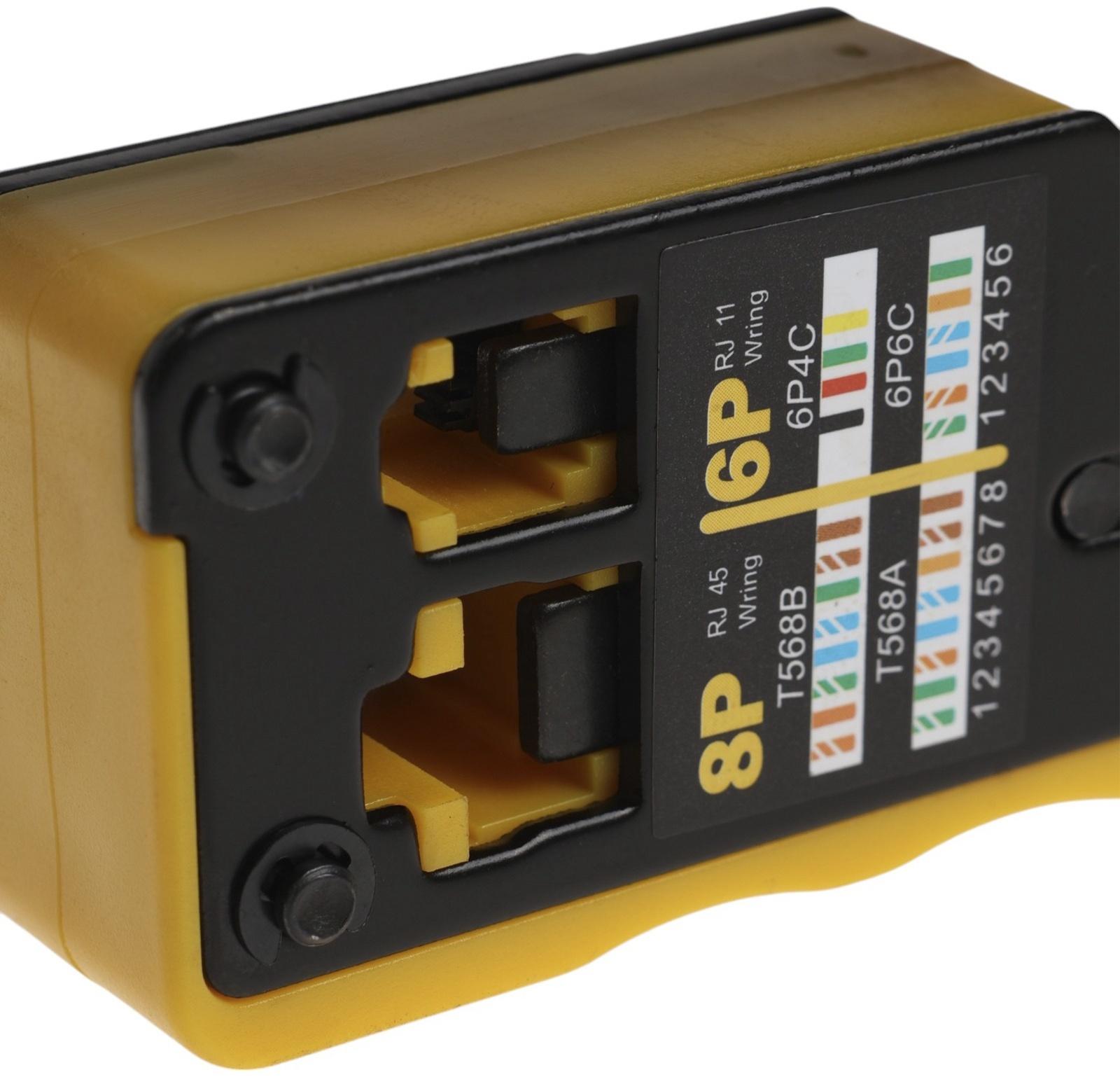 Кримпер ТУНДРА, обжим пластиковых клемм RJ45 RJ11/12, зачистка до 7 мм