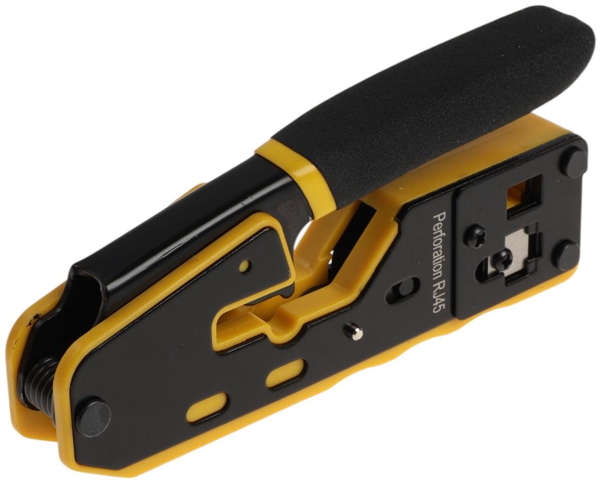 Кримпер ТУНДРА, обжим пластиковых клемм RJ45 RJ11/12, зачистка до 7 мм