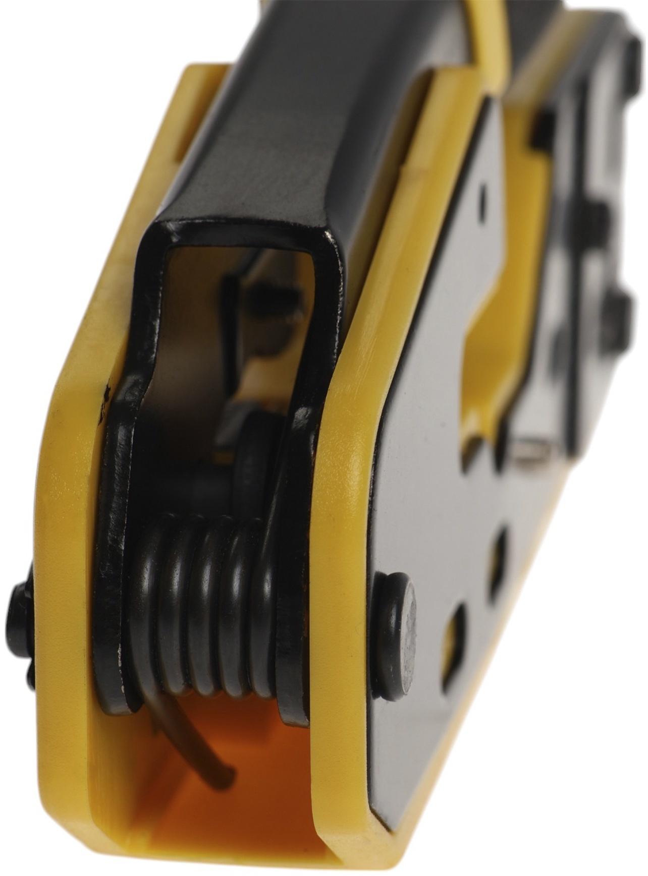 Кримпер ТУНДРА, обжим пластиковых клемм RJ45 RJ11/12, зачистка до 7 мм