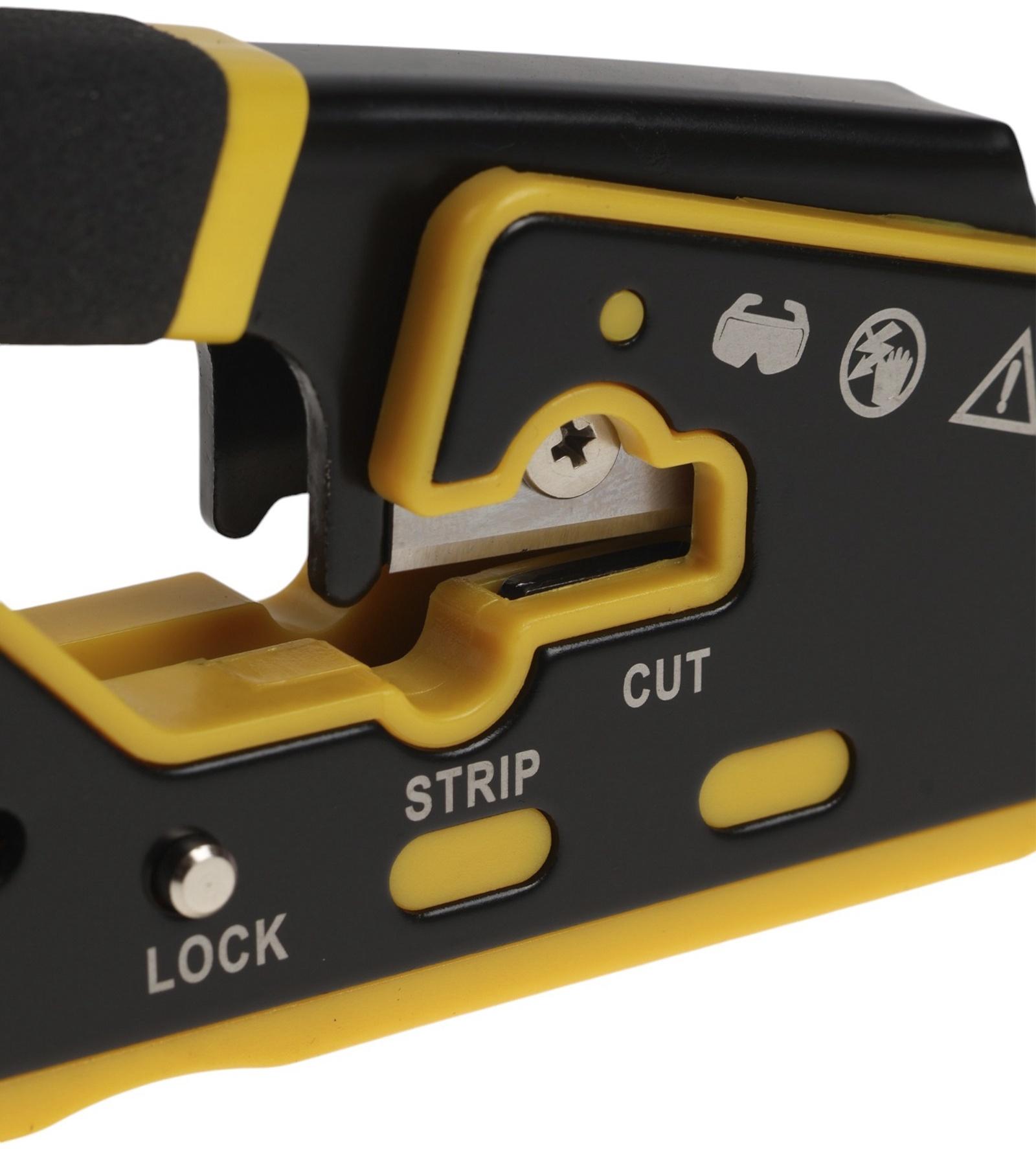 Кримпер ТУНДРА, обжим пластиковых клемм RJ45 RJ11/12, зачистка до 7 мм