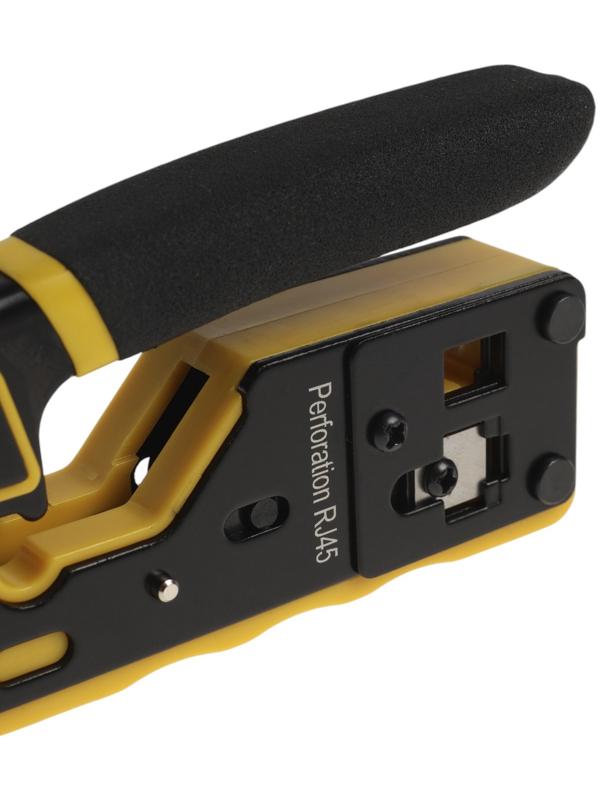 Кримпер ТУНДРА, обжим пластиковых клемм RJ45 RJ11/12, зачистка до 7 мм