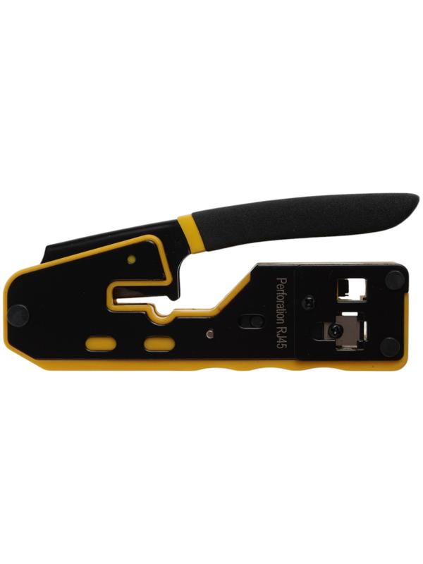 Кримпер ТУНДРА, обжим пластиковых клемм RJ45 RJ11/12, зачистка до 7 мм