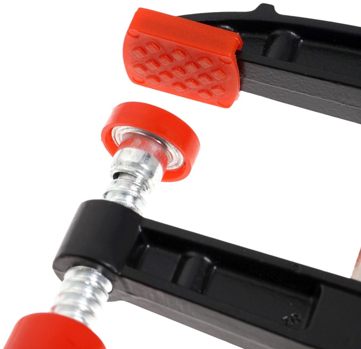 Струбцина F-образная усиленная ТУНДРА, тавровый профиль, 2К рукоятка, 150×50×200 мм