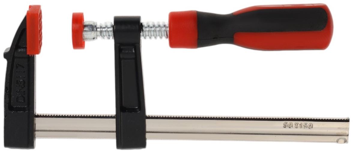 Струбцина F-образная усиленная ТУНДРА, тавровый профиль, 2К рукоятка, 150×50×200 мм