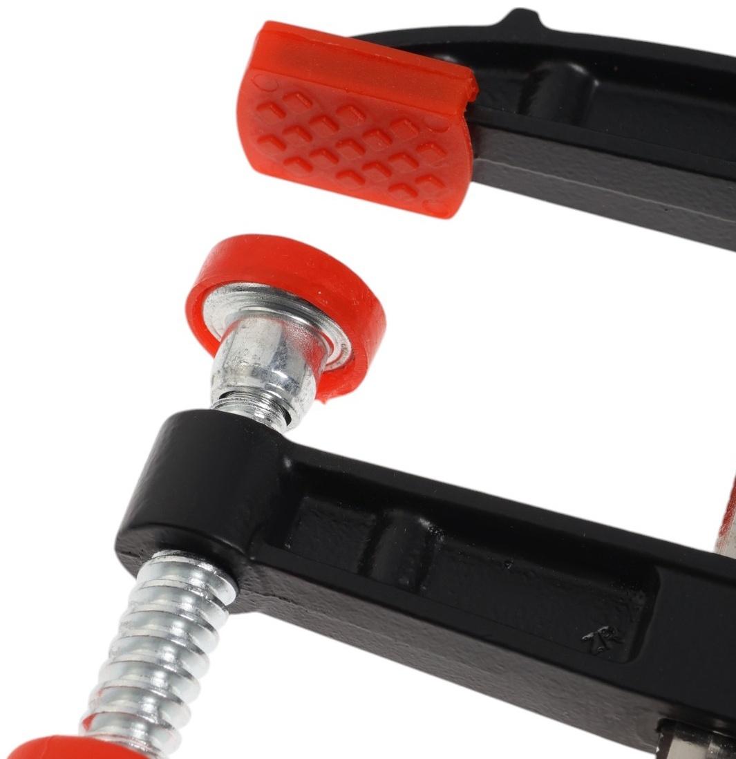 Струбцина F-образная усиленная ТУНДРА, тавровый профиль, 2К рукоятка, 200×50×250 мм