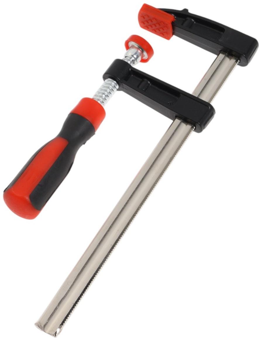 Струбцина F-образная усиленная ТУНДРА, тавровый профиль, 2К рукоятка, 200×50×250 мм