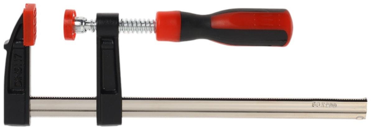 Струбцина F-образная усиленная ТУНДРА, тавровый профиль, 2К рукоятка, 200×50×250 мм