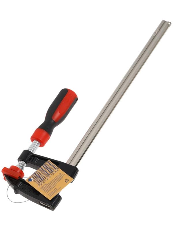 Струбцина F-образная усиленная ТУНДРА, тавровый профиль, 2К рукоятка, 300×50×350 мм