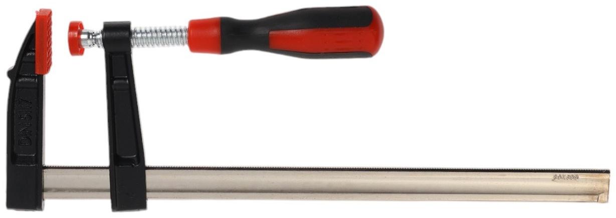 Струбцина F-образная усиленная ТУНДРА, тавровый профиль, 2К рукоятка, 300×80×380 мм