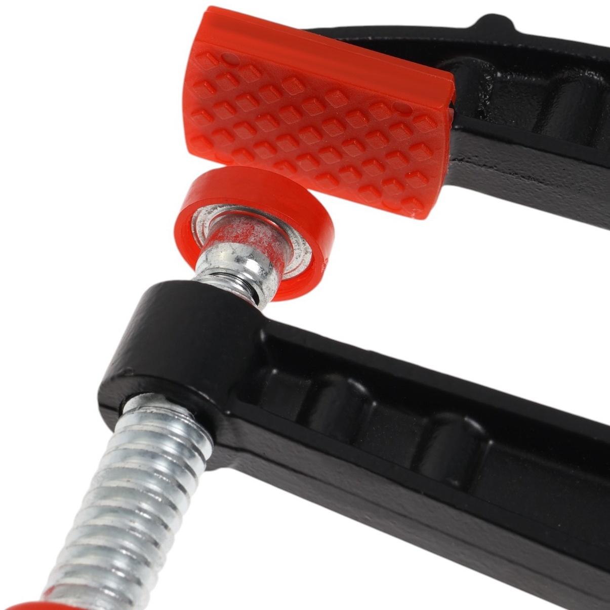 Струбцина F-образная усиленная ТУНДРА, тавровый профиль, 2К рукоятка, 300×80×380 мм